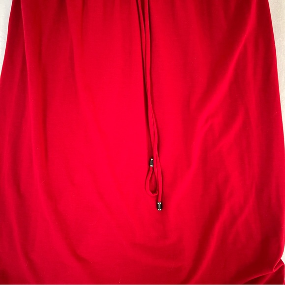 Lildy Red Maxi Spaghetti Strap Dress L/XL Tie Waist Dress - Picture 4 of 11